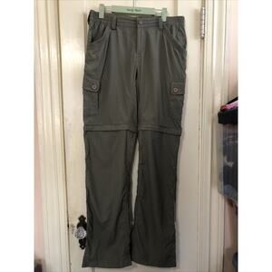 NWT North Face Convertible Marsh Green Hiking Pants Women Long 10 Zip Off Cargo
